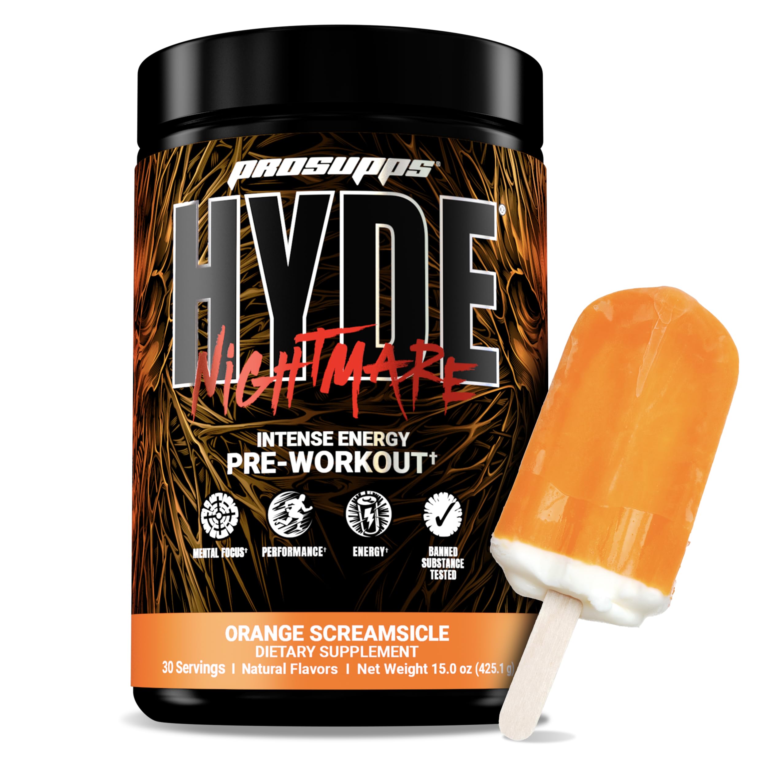 Polvo Para Antes Del Entrenamiento Prosupps Mr. Hyde Nightmare Orange 30 Dosis - Venta Internacional.