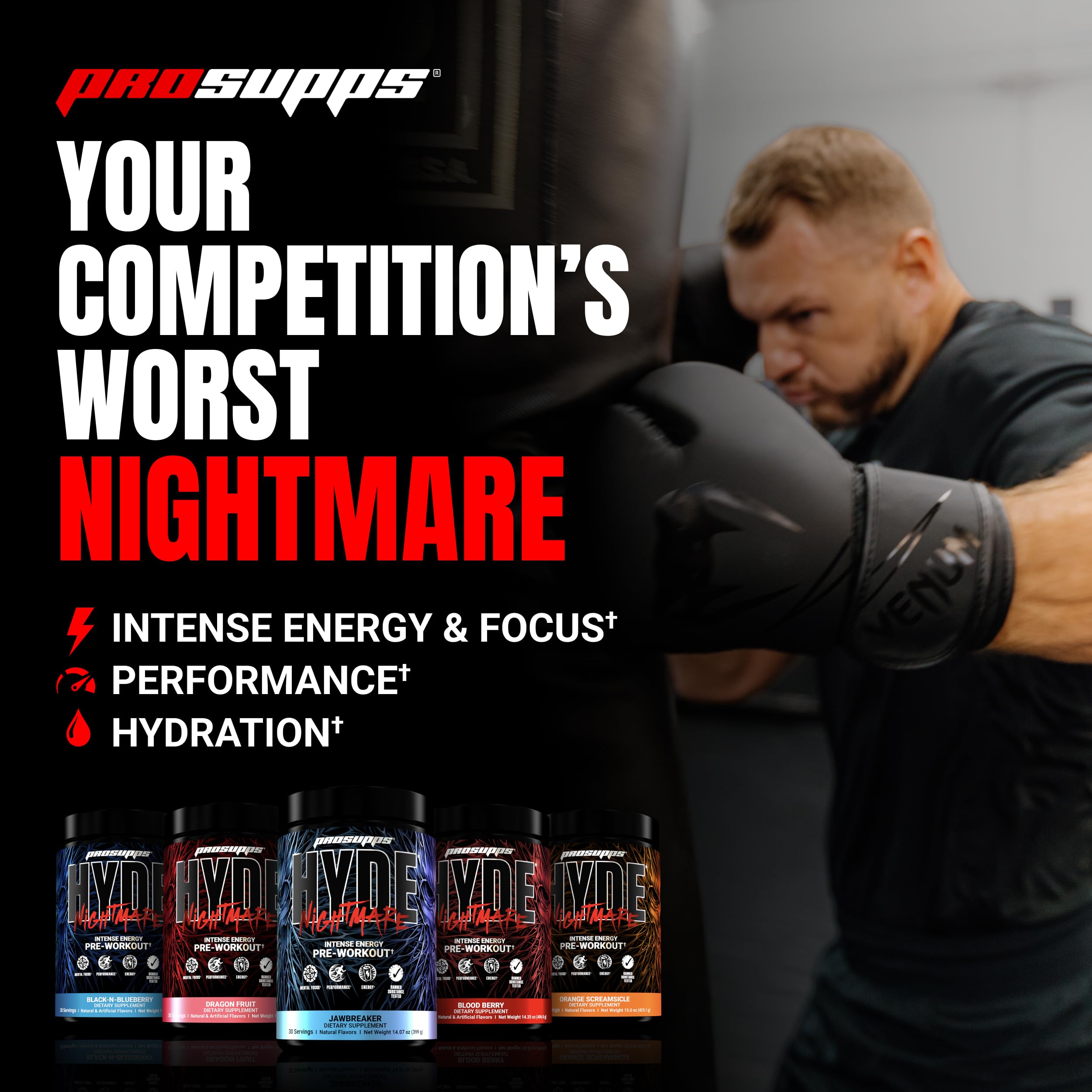 Foto 3 pulgar | Polvo Para Antes Del Entrenamiento Prosupps Mr. Hyde Nightmare Orange 30 Dosis - Venta Internacional.