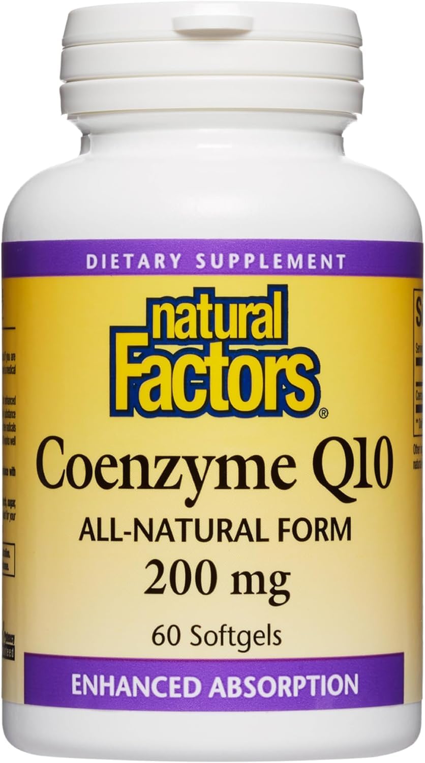 Foto 2 pulgar | Suplemento De Coenzima Q10 De Natural Factors, 200 Mg, 60 Cápsulas Blandas - Venta Internacional.