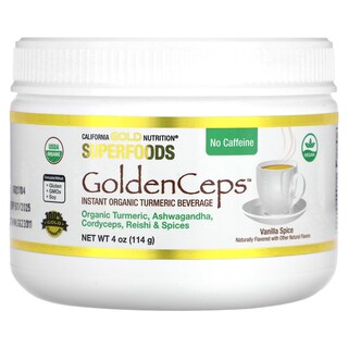 Foto 1 | California Gold Nutrition Superfoods, Goldenceps, Cúrcuma Orgánica Con Adaptógenos, 4 Oz (114 G) - Venta Internacional