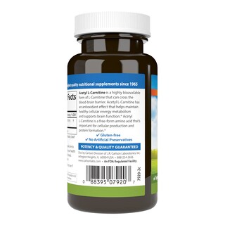 Foto 3 | Suplemento Carlson Labs Acetil L-carnitina 500 Mg 60 Cápsulas - Venta Internacional.