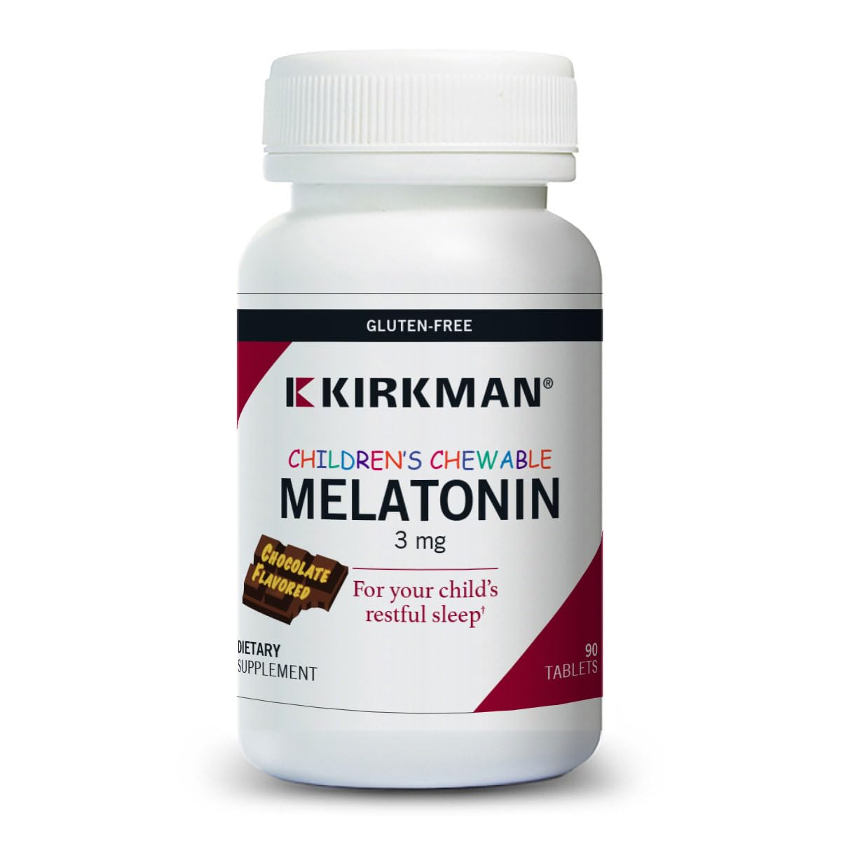 Tabletas Masticables De Melatonina Kirkman Children, 3 Mg, Chocolate - Venta Internacional.