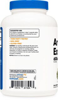 Foto 4 | Suplemento Nutricost De Extracto De Alcachofa 600 Mg 240 Cápsulas - Venta Internacional.