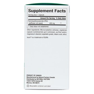 Foto 2 | Suplemento Natural Factors Pea400 Palmitoiletanolamida 90 Cápsulas - Venta Internacional.