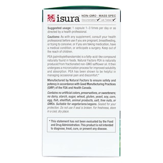 Foto 4 | Suplemento Natural Factors Pea400 Palmitoiletanolamida 90 Cápsulas - Venta Internacional.