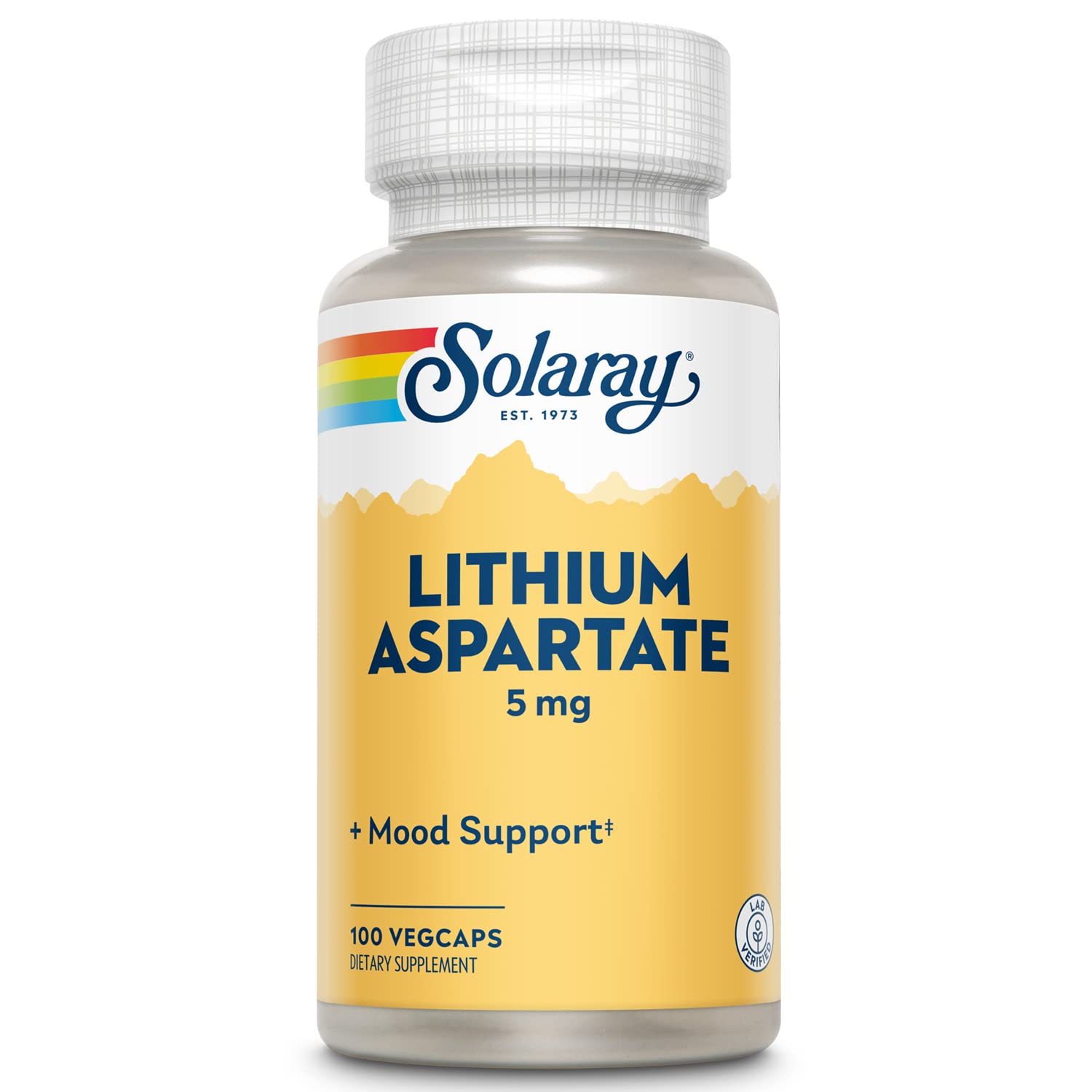 Suplemento Solaray De Aspartato De Litio 5 Mg 100 Cápsulas - Venta Internacional.