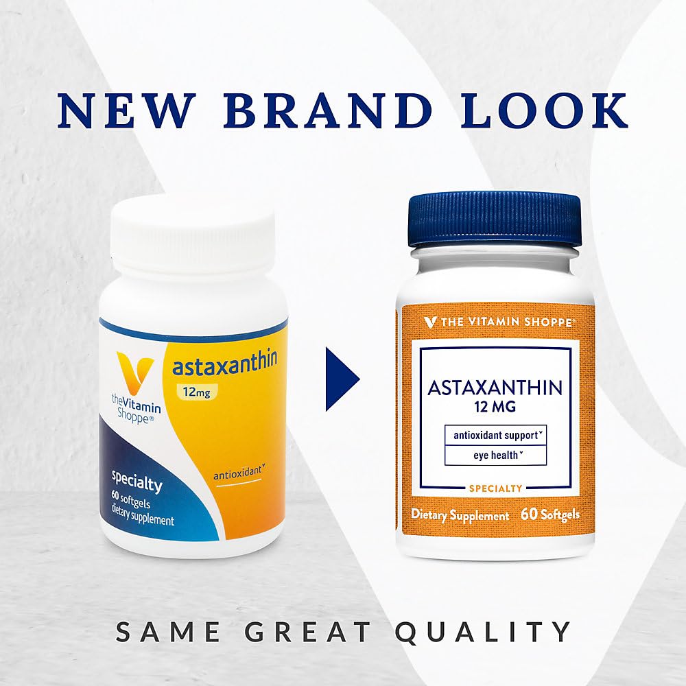 Foto 4 pulgar | Suplemento The Vitamin Shoppe De Astaxantina, 12 Mg, 60 Cápsulas Blandas - Venta Internacional.