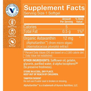 Foto 4 | Suplemento The Vitamin Shoppe De Astaxantina, 12 Mg, 60 Cápsulas Blandas - Venta Internacional.