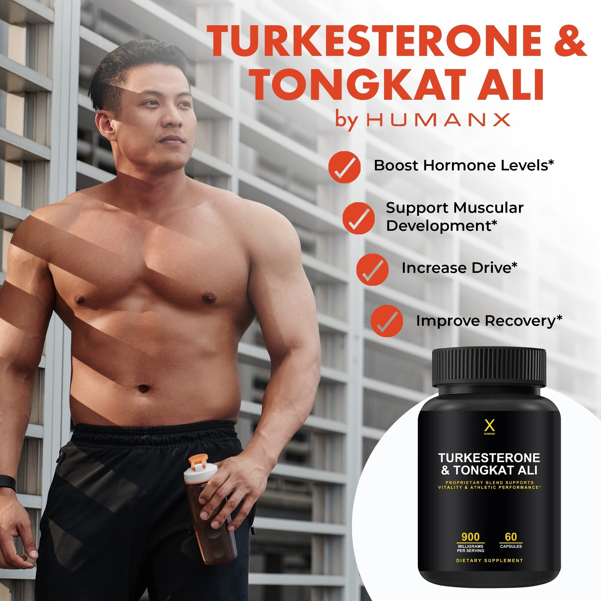Foto 4 pulgar | Suplemento Humanx Turkesterone Y Tongkat Ali 900 Mg - Venta Internacional.