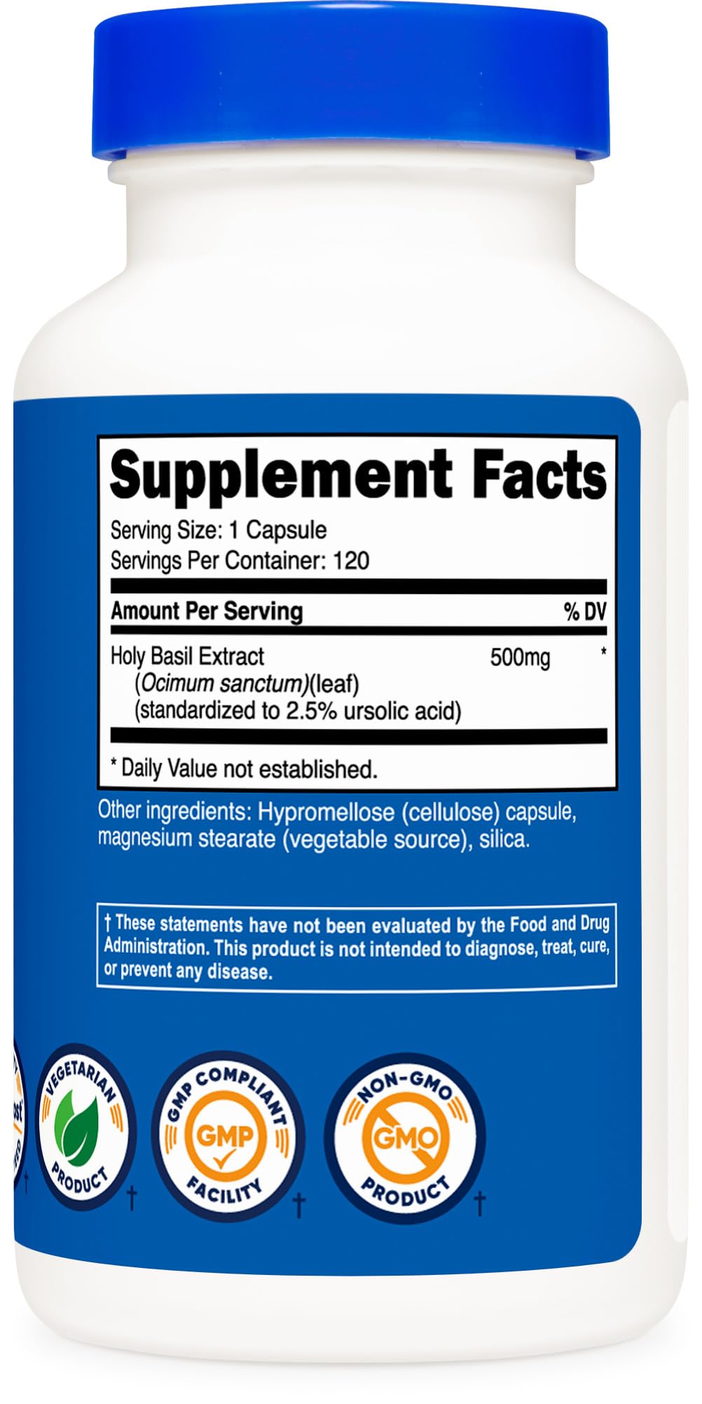 Foto 6 pulgar | Suplemento Nutricost, Cápsulas De Albahaca Santa, 500 Mg, 120 Cápsulas - Venta Internacional.