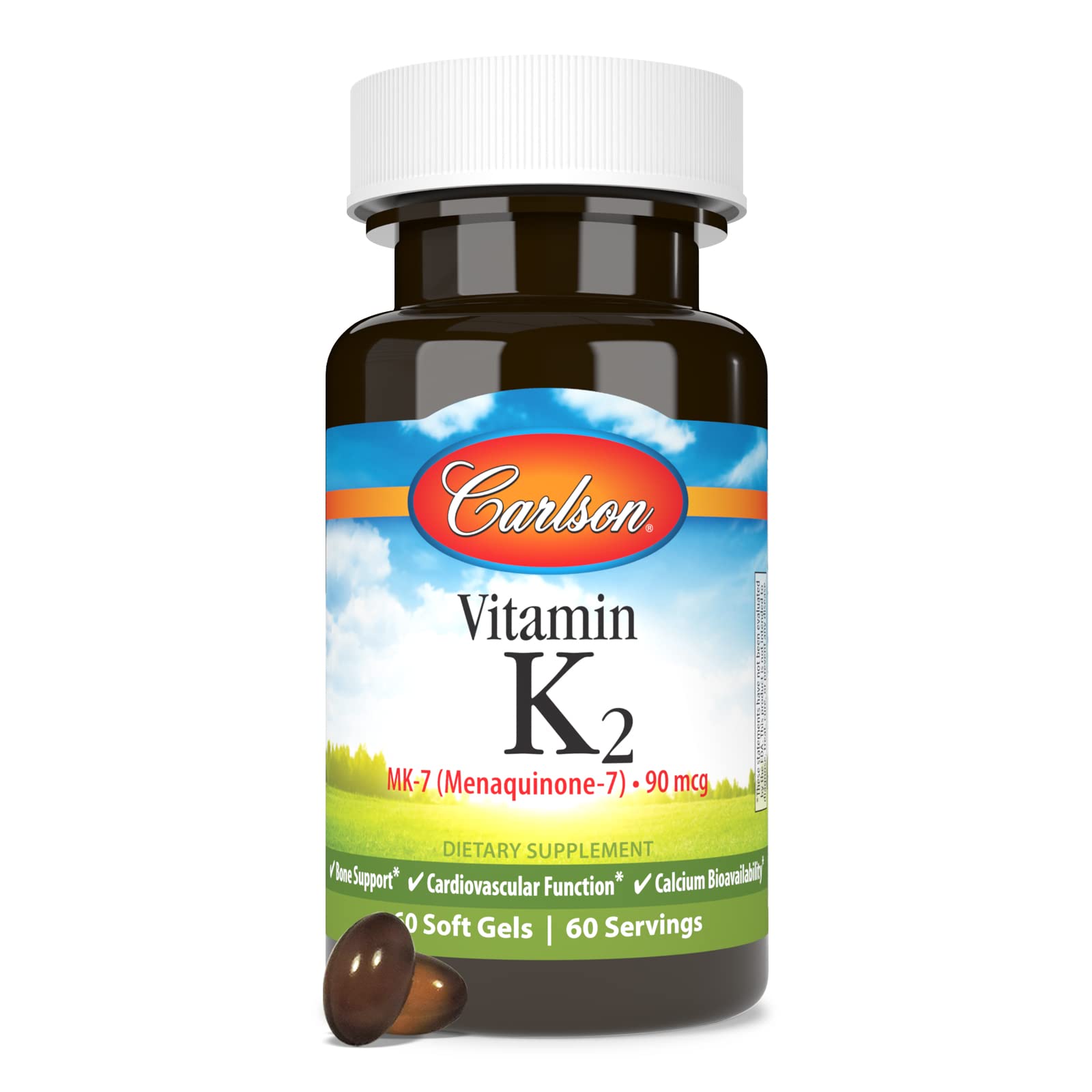 Foto 6 pulgar | Suplemento Carlson Vitamina K2 Mk-7 90 Mcg 60 Cápsulas Blandas - Venta Internacional.