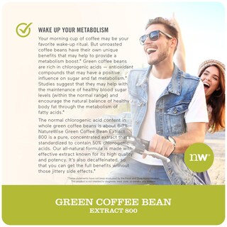 Foto 5 | Suplemento Naturewise De Extracto De Grano De Café Verde 800 Mg 60 Cápsulas - Venta Internacional.