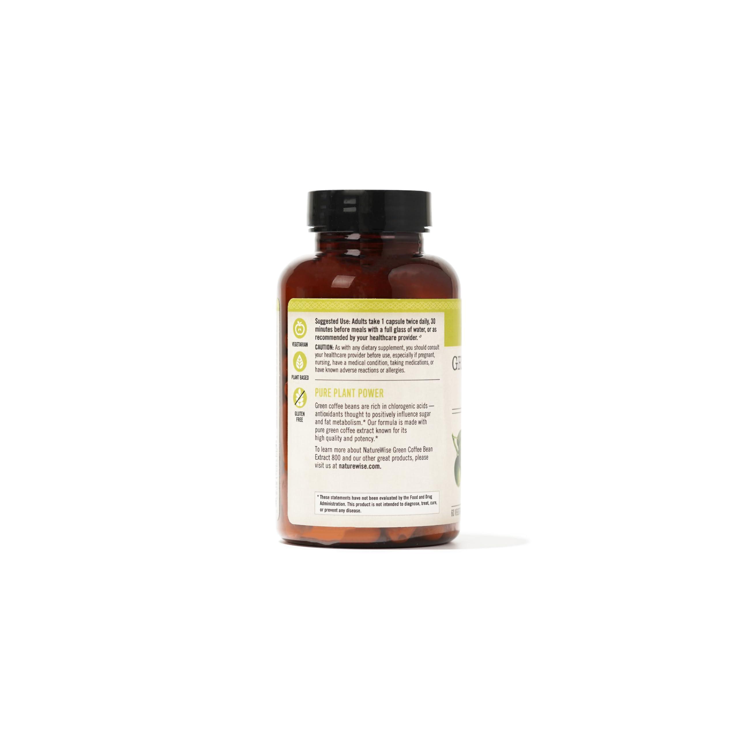Foto 8 pulgar | Suplemento Naturewise De Extracto De Grano De Café Verde 800 Mg 60 Cápsulas - Venta Internacional.