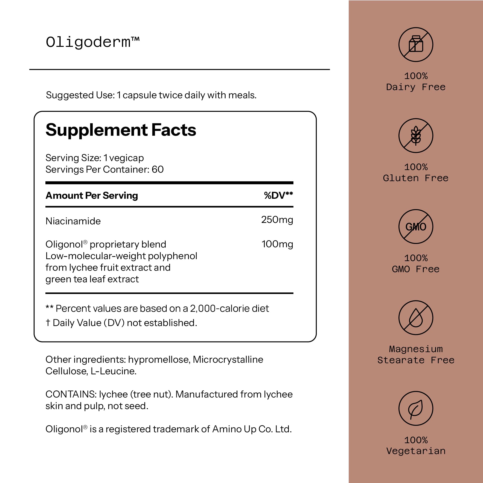 Foto 3 pulgar | Suplemento Quality Of Life Oligoderm Premium Skin Support 60 Cápsulas - Venta Internacional.