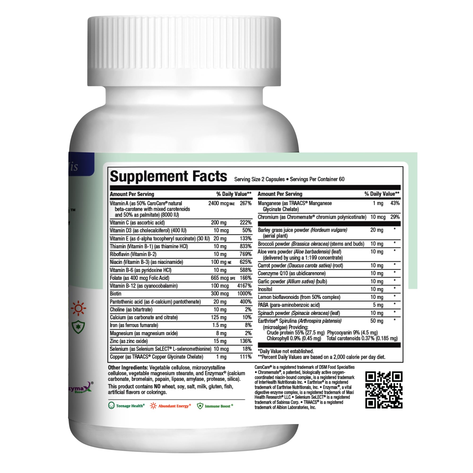 Foto 3 pulgar | Multivitamínico Maxi Health Teen Supreme His 120 Comprimidos - Venta Internacional.