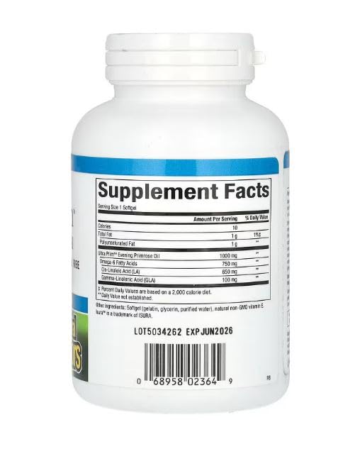 Foto 5 pulgar | Suplemento De Aceite De Onagra Ultra Prim De Natural Factors, 1000 Mg, 90 Cápsulas Blandas - Venta Internacional.