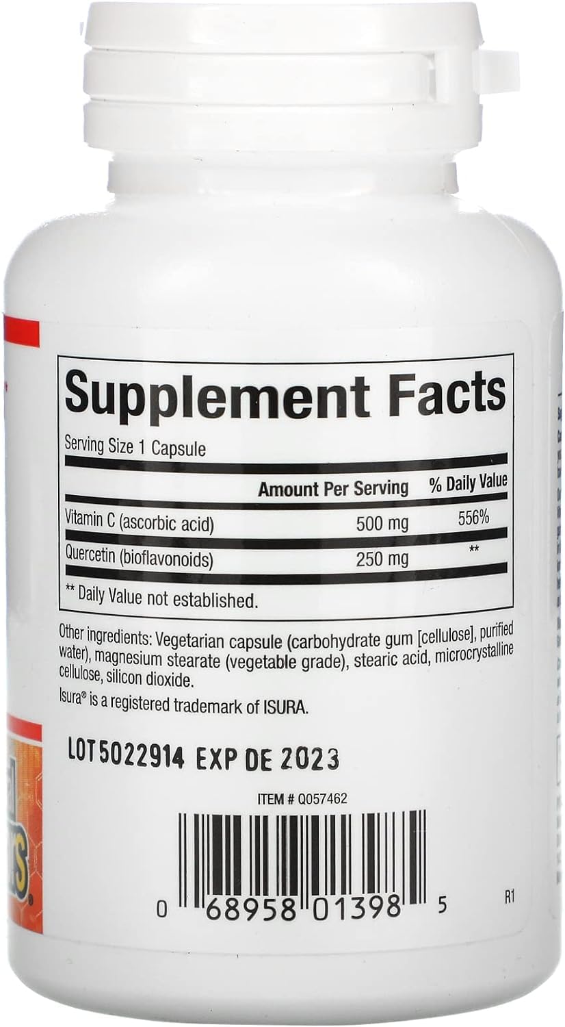 Foto 3 pulgar | Suplemento Natural Factors C Extra + Quercetina 60 Cápsulas - Venta Internacional.