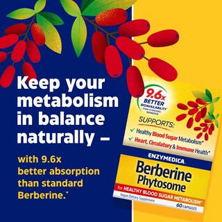 Foto 3 | Suplemento Enzymedica Berberine Phytosome Vegan 60 Cápsulas - Venta Internacional.