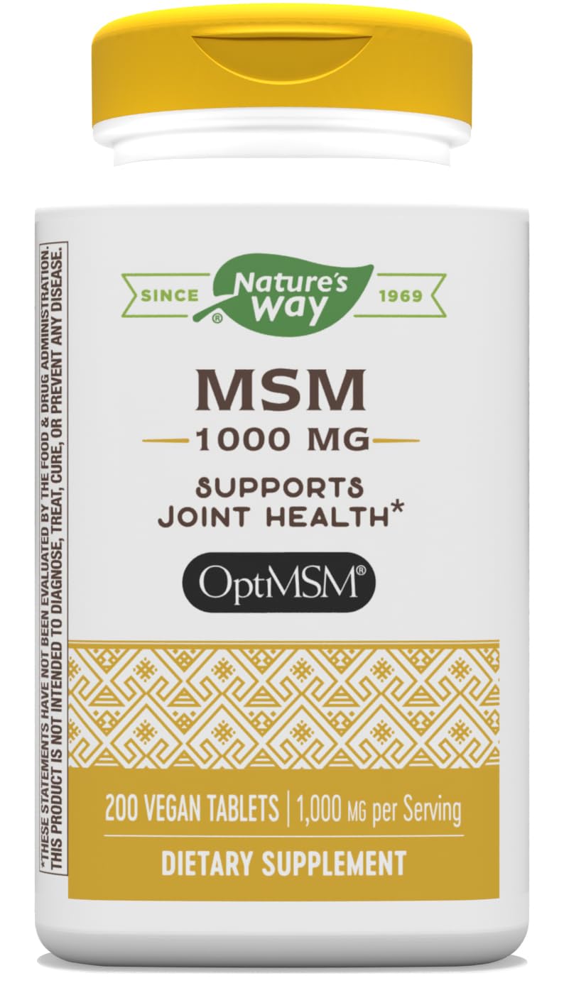 Foto 2 pulgar | Suplemento Nature's Way Msm 1000 Mg Para La Salud De Las Articulaciones, 200 Tabletas - Venta Internacional.
