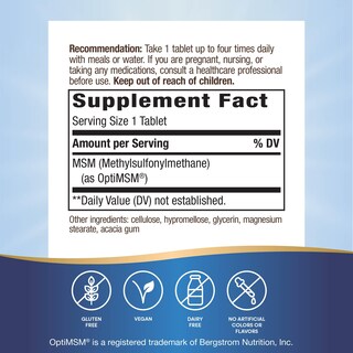 Foto 2 | Suplemento Nature's Way Msm 1000 Mg Para La Salud De Las Articulaciones, 200 Tabletas - Venta Internacional.