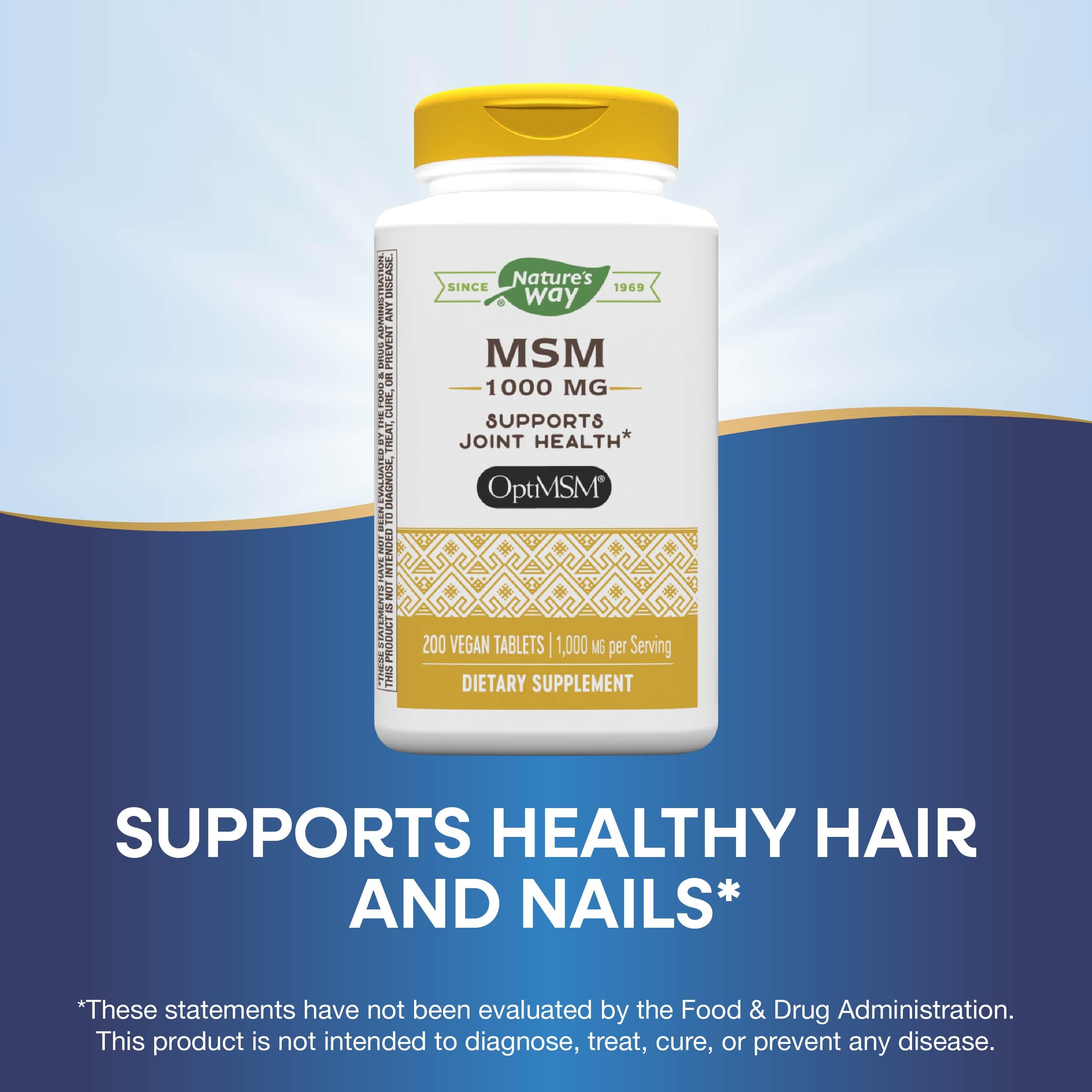 Foto 5 pulgar | Suplemento Nature's Way Msm 1000 Mg Para La Salud De Las Articulaciones, 200 Tabletas - Venta Internacional.