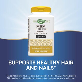 Foto 4 | Suplemento Nature's Way Msm 1000 Mg Para La Salud De Las Articulaciones, 200 Tabletas - Venta Internacional.