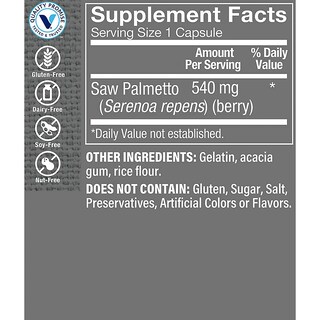 Foto 3 | Complemente Las Bayas De Palma Enana Americana The Vitamin Shoppe 540 Mg - Venta Internacional.