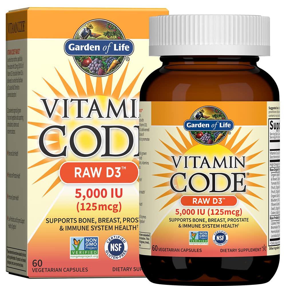 Foto 1 | Suplemento Garden Of Life Vitamina D3 5000 Ui 60 Cápsulas - Venta Internacional.