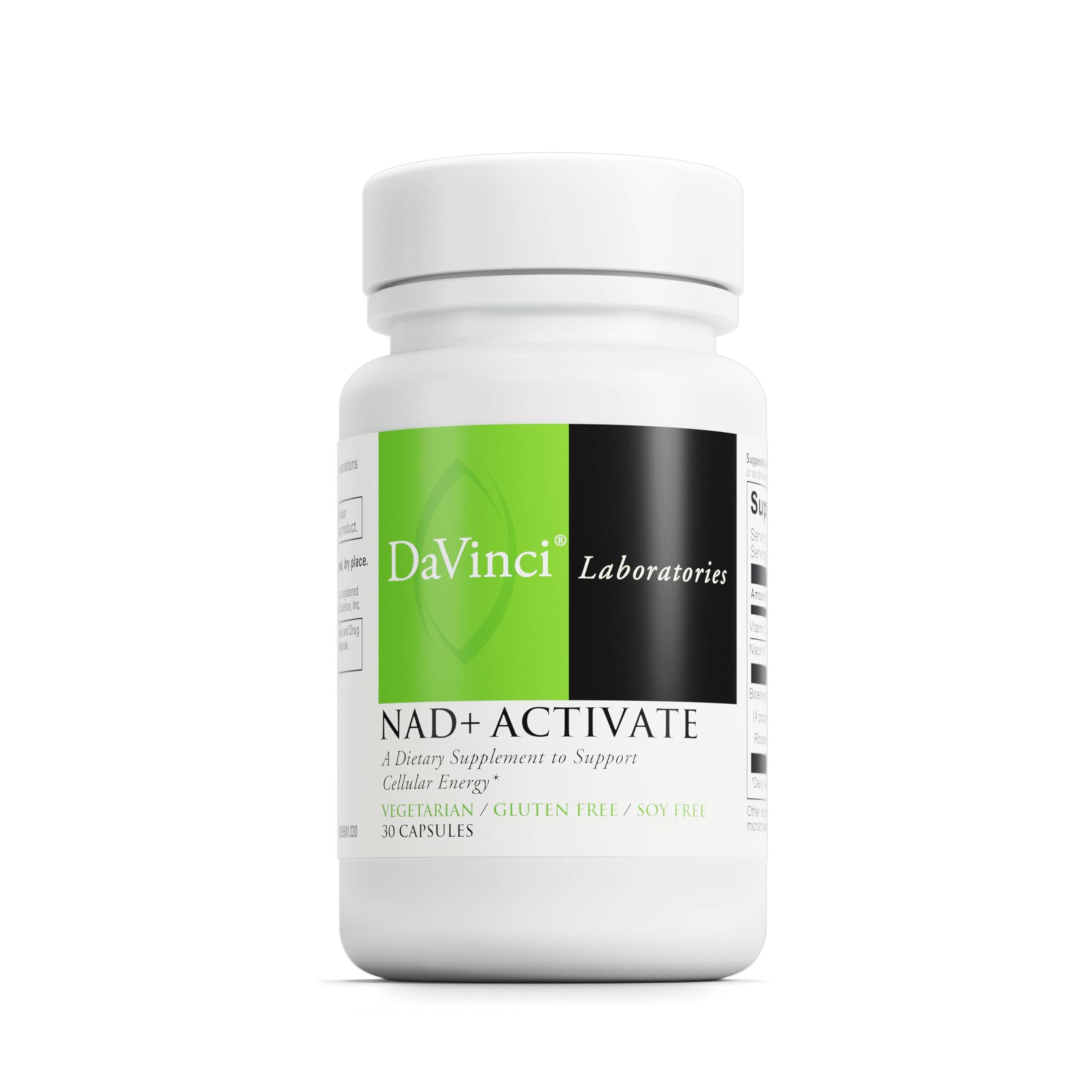 Suplemento Nad+ Activate De Davinci Labs Con Vitamina C Y Niacina 30 Cápsulas - Venta Internacional.