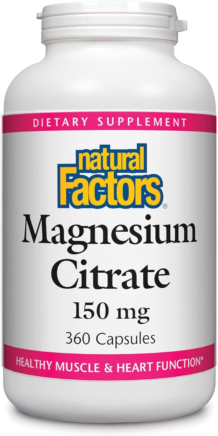 Foto 2 pulgar | Suplemento De Citrato De Magnesio De Natural Factors, 150 Mg, 360 Cápsulas - Venta Internacional.