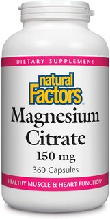 Foto 1 | Suplemento De Citrato De Magnesio De Natural Factors, 150 Mg, 360 Cápsulas - Venta Internacional.