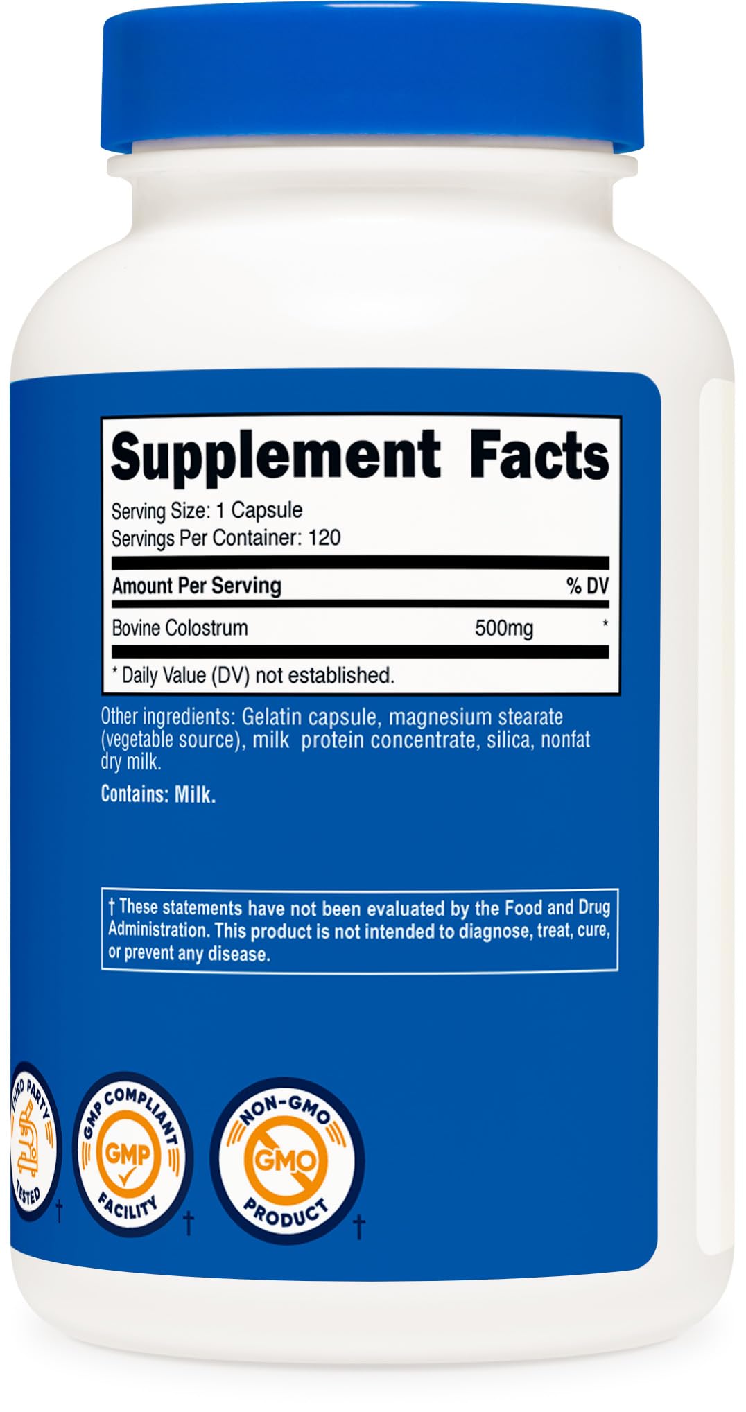 Foto 6 pulgar | Suplemento Nutricost De Calostro 500 Mg 120 Cápsulas - Venta Internacional.