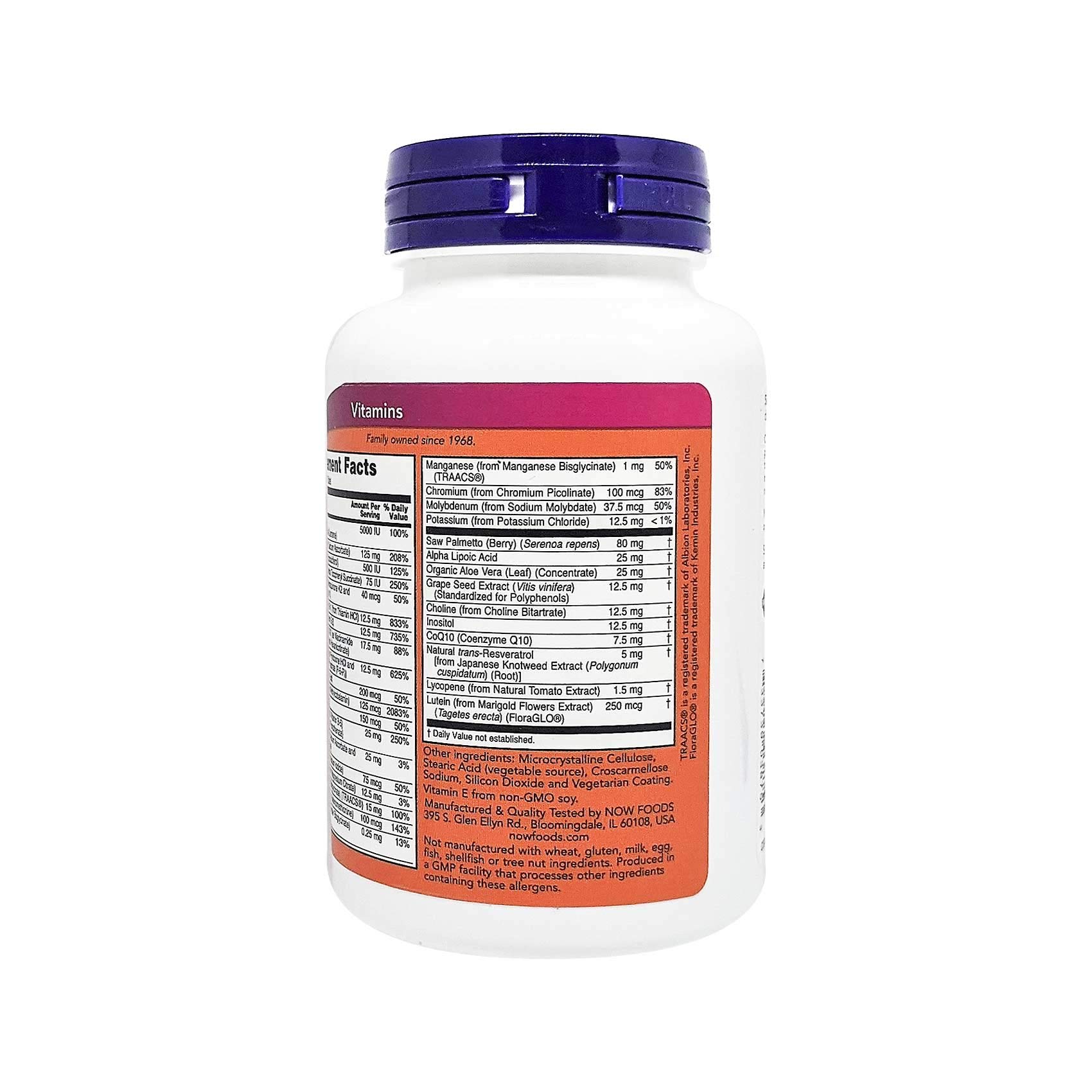 Foto 5 pulgar | Suplemento Now Foods Adam Male Multi 60 Comprimidos - Venta Internacional.