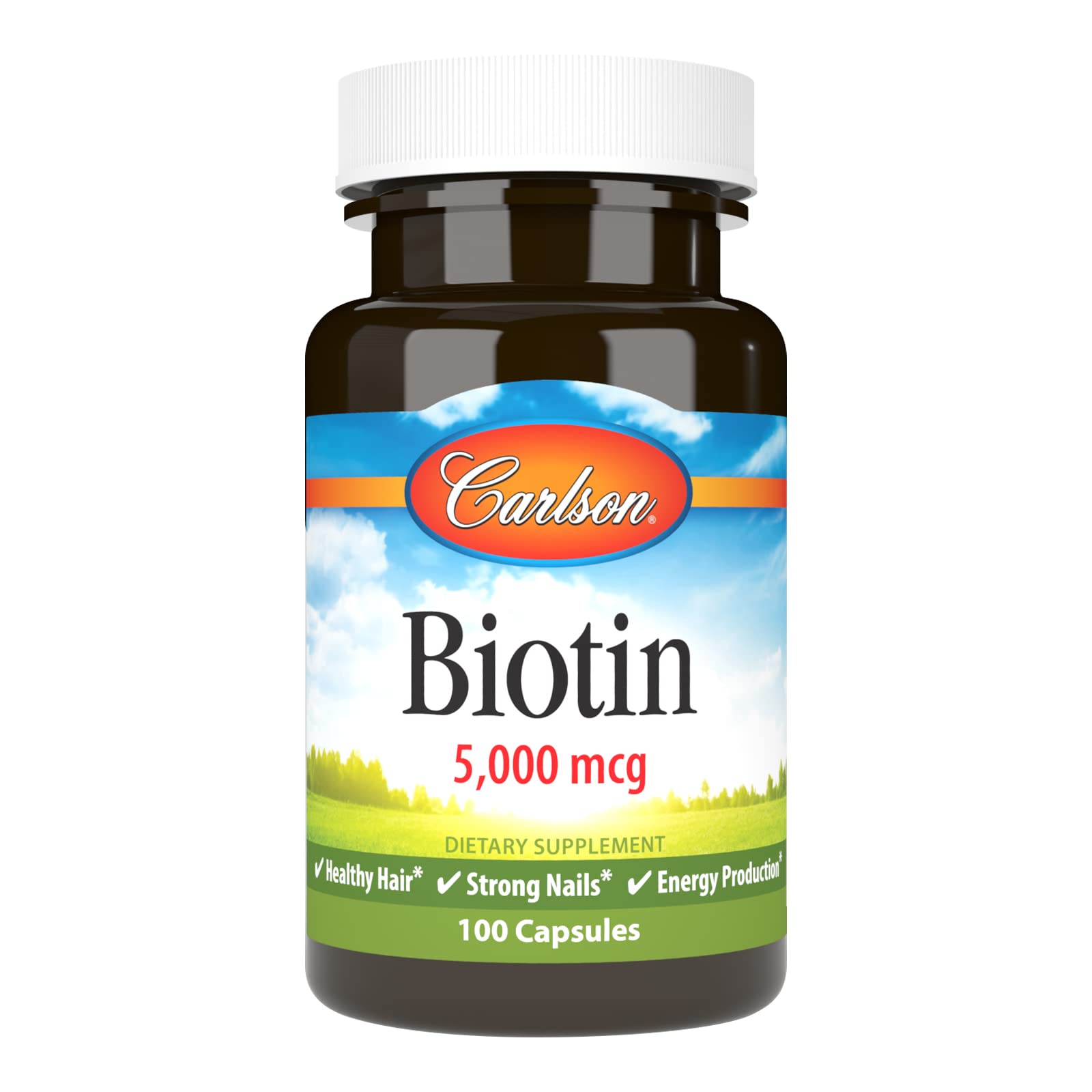 Foto 2 pulgar | Suplemento De Biotina Carlson De 5000 Mcg Para Cabello, Uñas Y Energía - Venta Internacional.