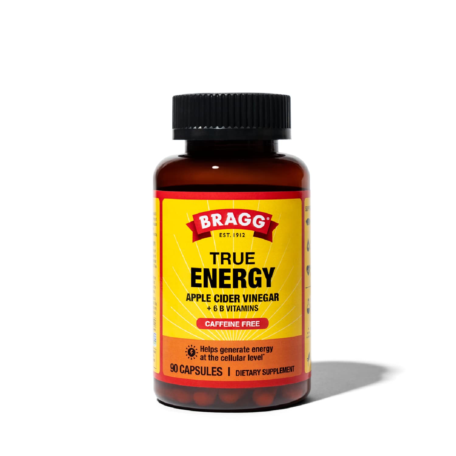 Foto 2 pulgar | Suplemento De Vinagre De Sidra De Manzana Bragg True Energy, 90 Píldoras - Venta Internacional.