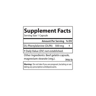Foto 4 | Suplemento Carlson Dlpa Dl-fenilalanina 500 Mg 60 Cápsulas - Venta Internacional.