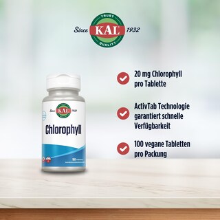 Foto 3 | Suplemento Kal: Tabletas De Clorofila, 20 Mg, 100 Unidades - Venta Internacional.