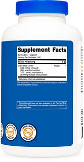 Foto 5 | Suplemento Nutricost De Extracto De Semilla De Uva 28000 Mg 240 Cápsulas - Venta Internacional.