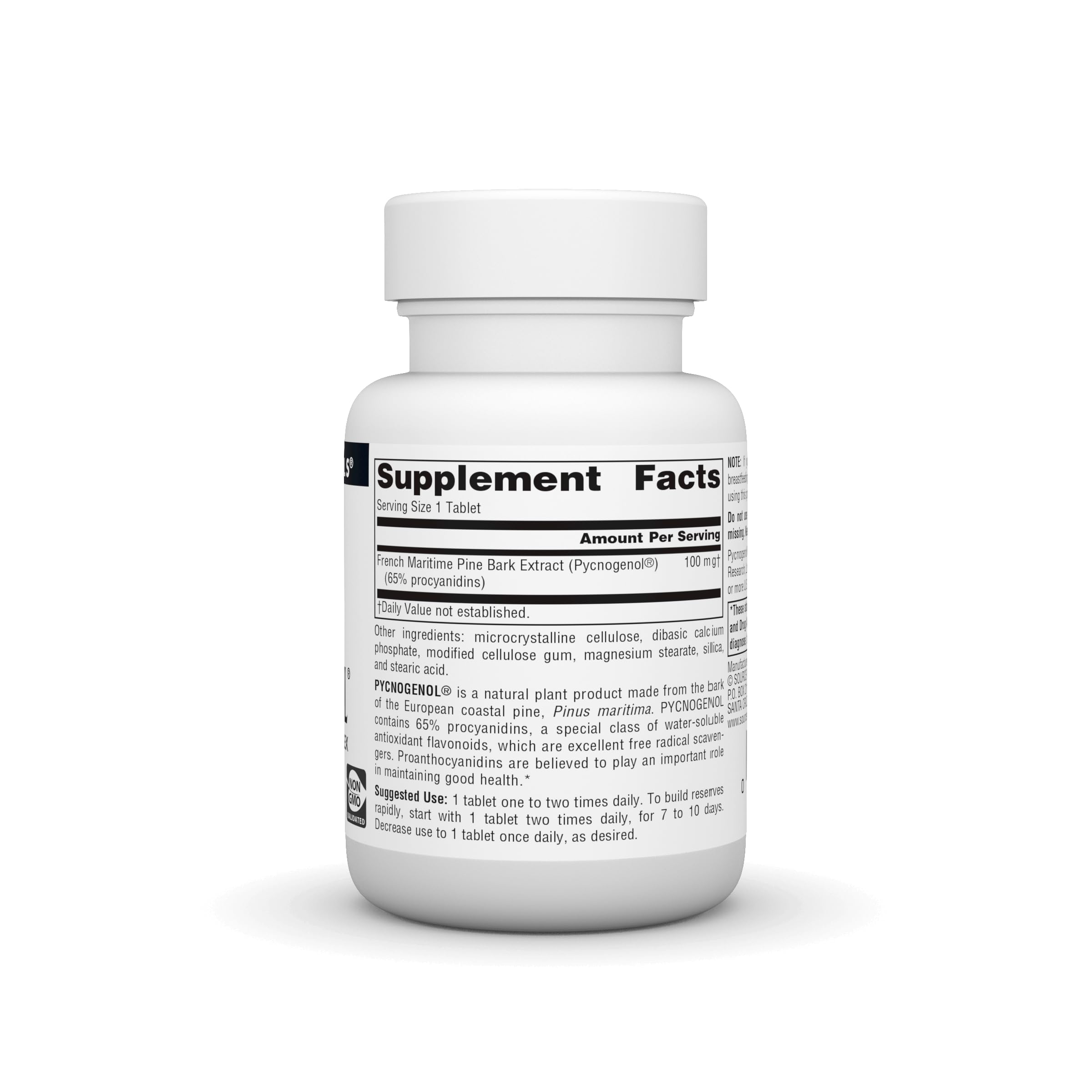 Foto 3 pulgar | Supplement Source Naturals Pycnogenol 100 Mg 60 Comprimidos - Venta Internacional.