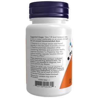 Foto 3 | Polvo Puro De L-teanina Supplement Now Foods, 30 Ml - Venta Internacional.