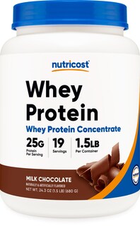 Foto 1 | Concentrado De Proteína De Suero Nutricost Chocolate 680 G 25 G/porción - Venta Internacional.