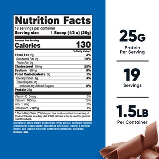 Foto 2 | Concentrado De Proteína De Suero Nutricost Chocolate 680 G 25 G/porción - Venta Internacional.