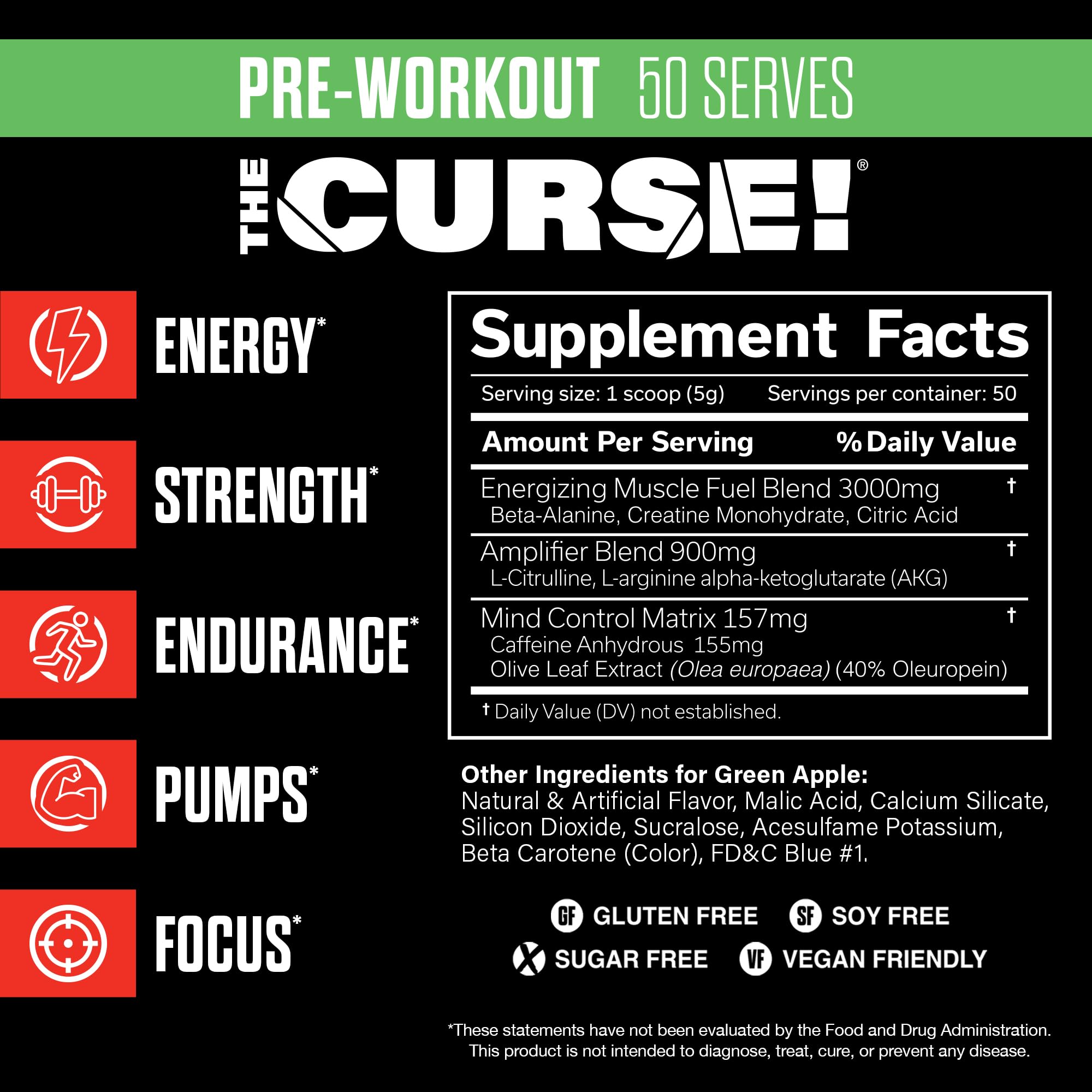 Foto 3 pulgar | Pre Workout Powder Jnx Sports ¡la Maldición! Manzana Verde, 50 Raciones - Venta Internacional.
