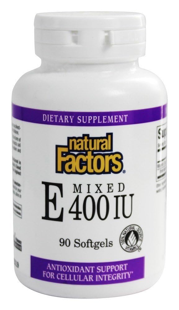 Foto 2 pulgar | Suplemento De Vitamina E Mixta De Natural Factors, 400 Ui, 90 Cápsulas Blandas - Venta Internacional.
