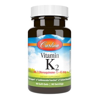 Foto 1 | Suplemento Carlson Labs Vitamina K2-7, 45 Mcg, Cápsulas Blandas, 90 Unidades - Venta Internacional.