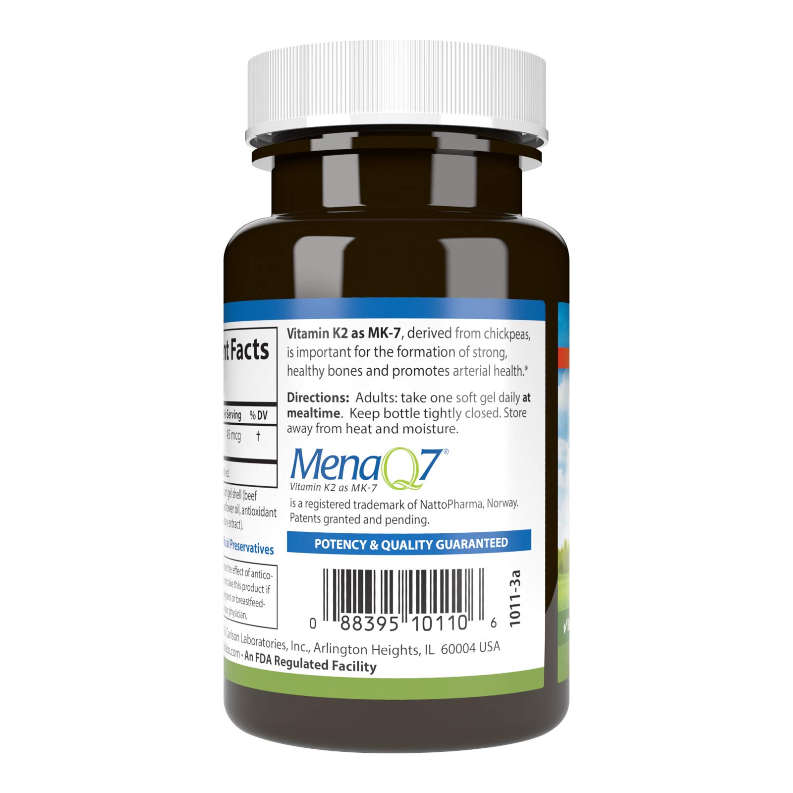 Foto 4 pulgar | Suplemento Carlson Labs Vitamina K2-7, 45 Mcg, Cápsulas Blandas, 90 Unidades - Venta Internacional.
