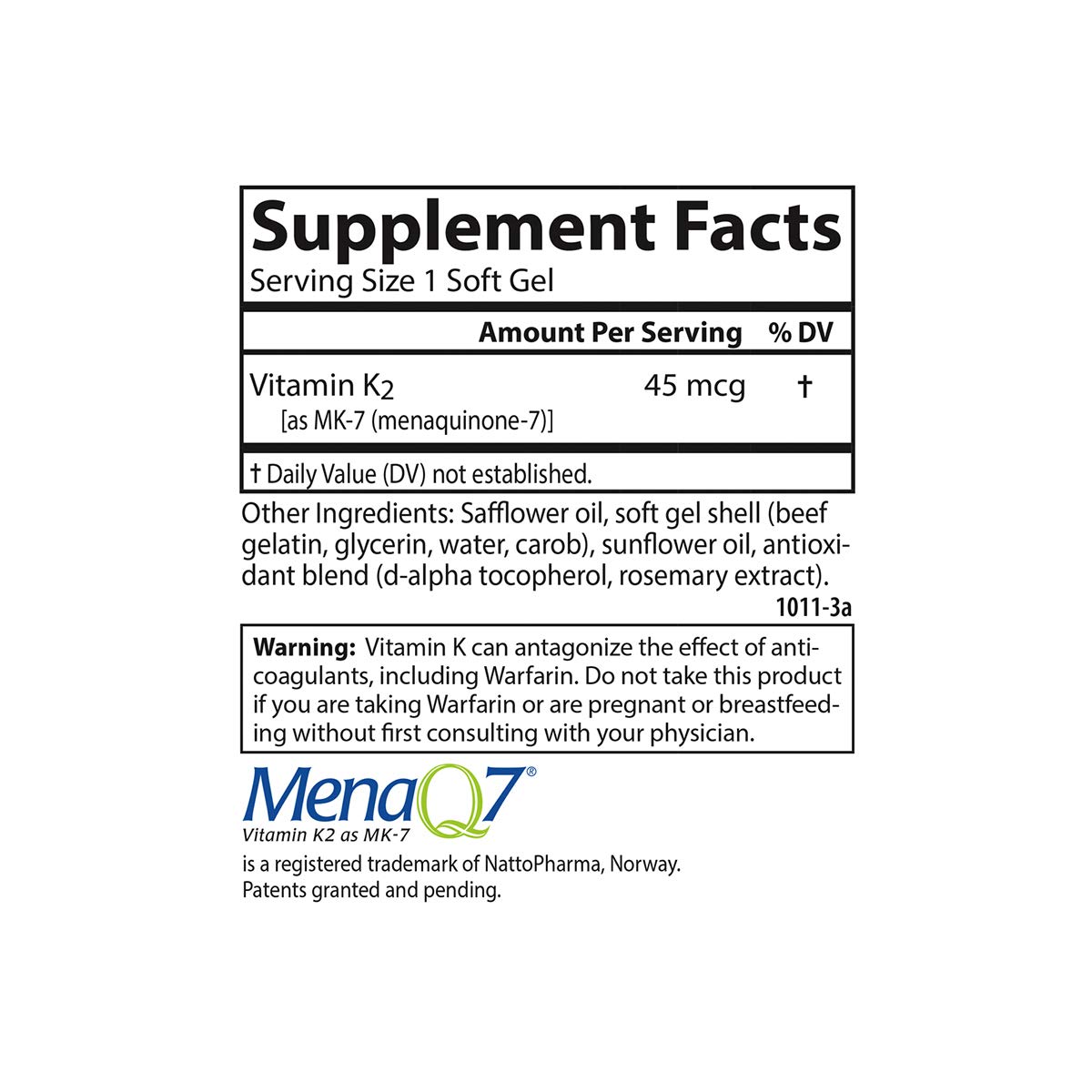 Foto 5 pulgar | Suplemento Carlson Labs Vitamina K2-7, 45 Mcg, Cápsulas Blandas, 90 Unidades - Venta Internacional.