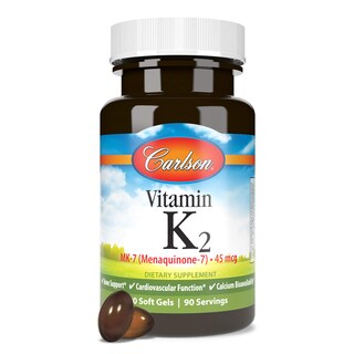 Foto 5 | Suplemento Carlson Labs Vitamina K2-7, 45 Mcg, Cápsulas Blandas, 90 Unidades - Venta Internacional.