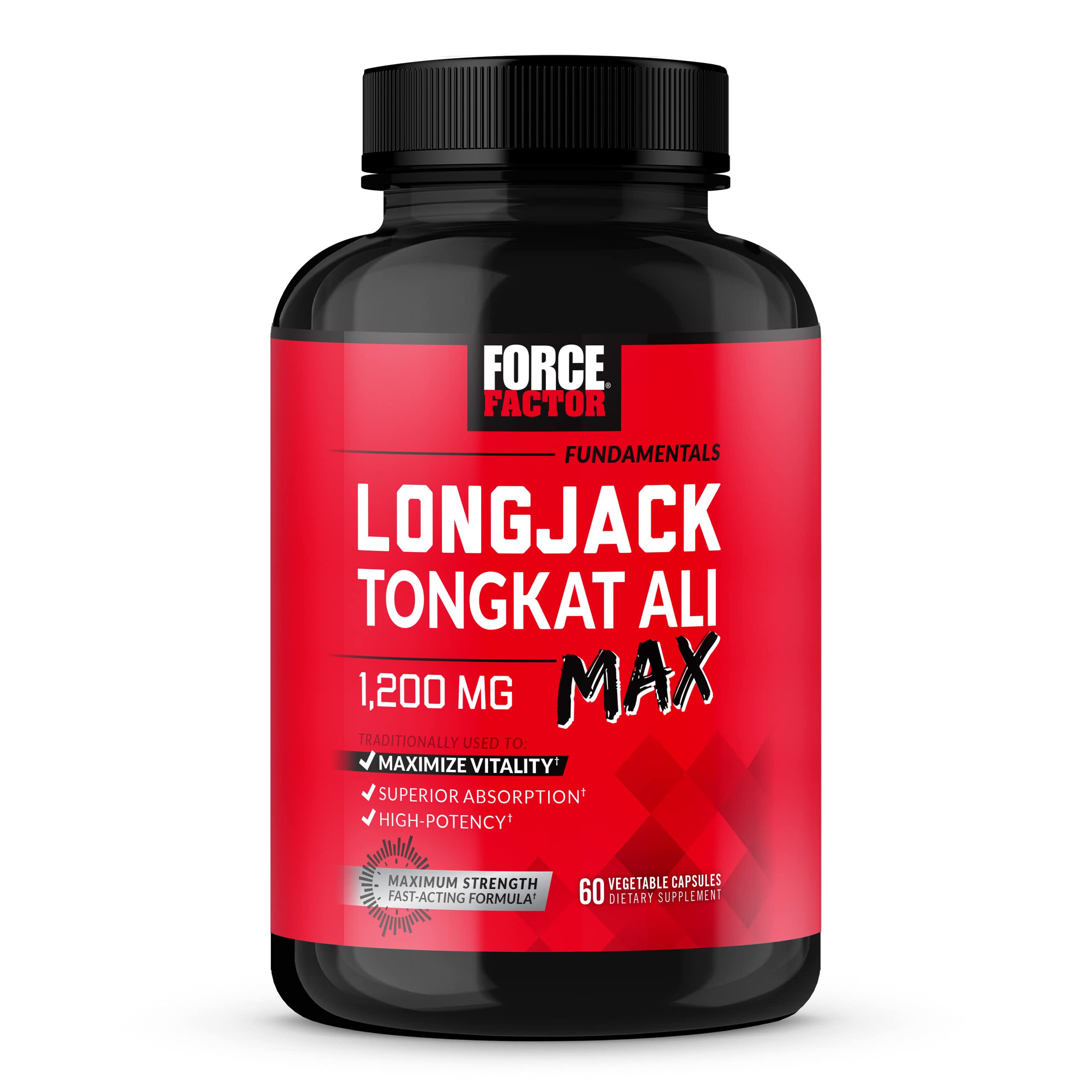 Foto 2 pulgar | Suplemento Force Factor Longjack Tongkat Ali Max 1200 Mg - Venta Internacional.
