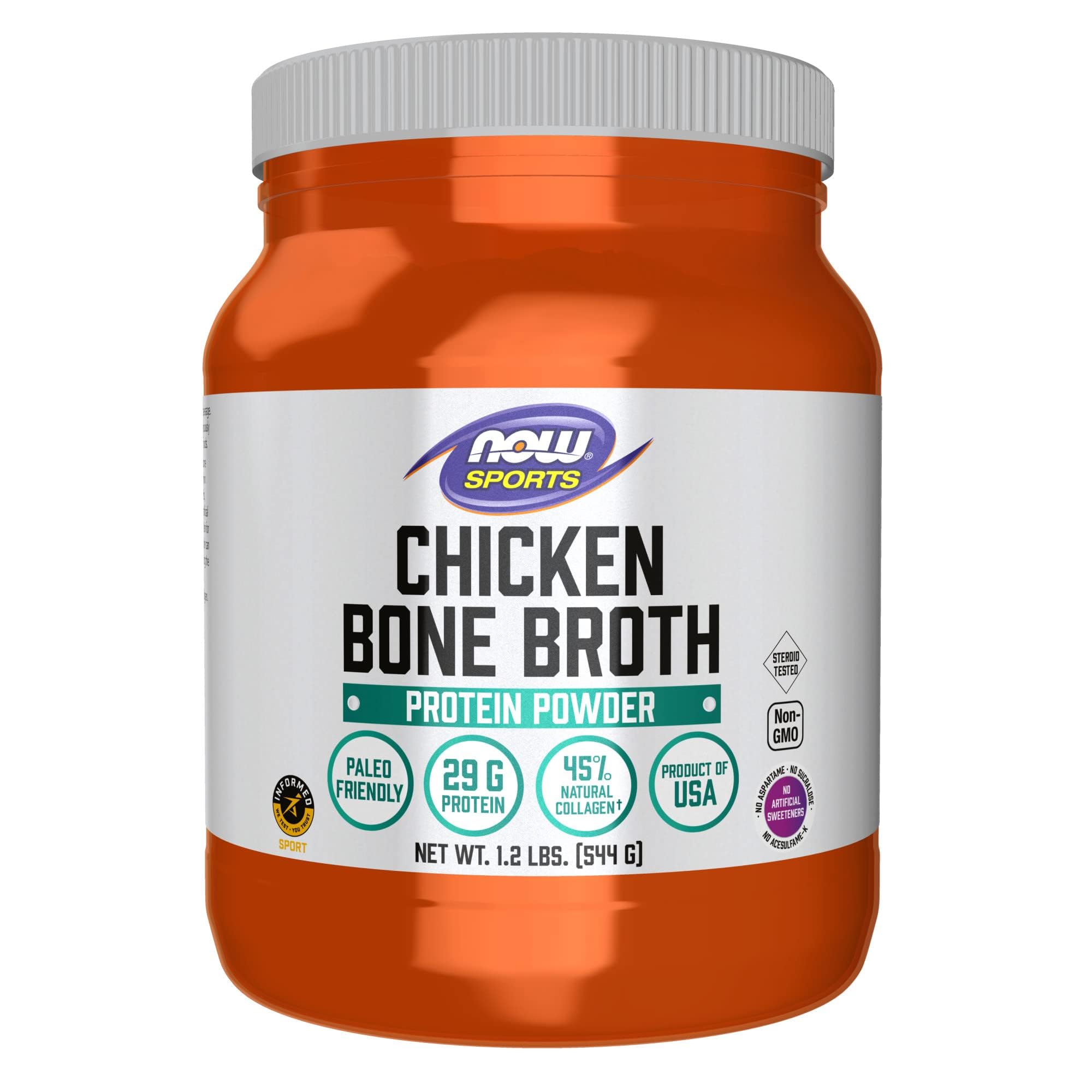 Foto 2 pulgar | Caldo De Huesos De Pollo En Polvo Now Foods Sports Nutrition 550 G - Venta Internacional.